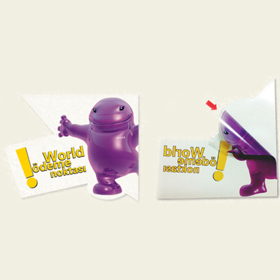 PVC sticker ذات الطباعة ثنائية الطرف